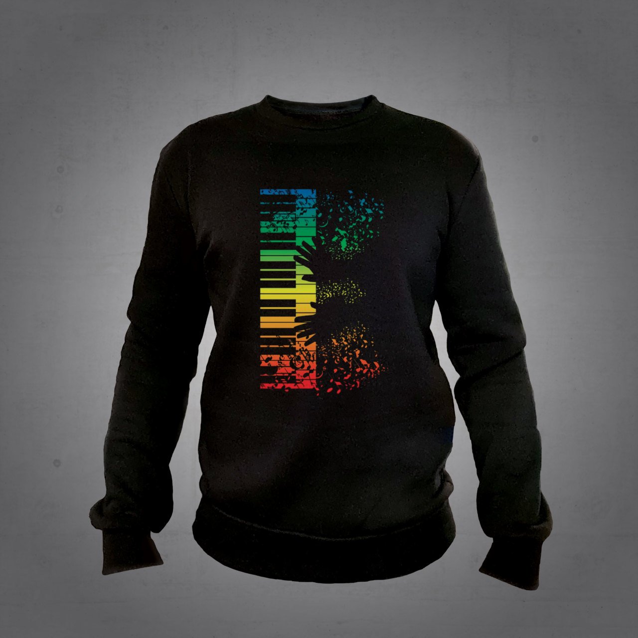 Piyano Sweatshirt Siyah
