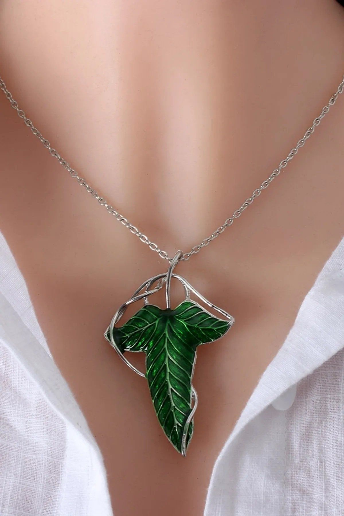 The Lord of The Rings Elf Yaprak Broş veya Kolye
