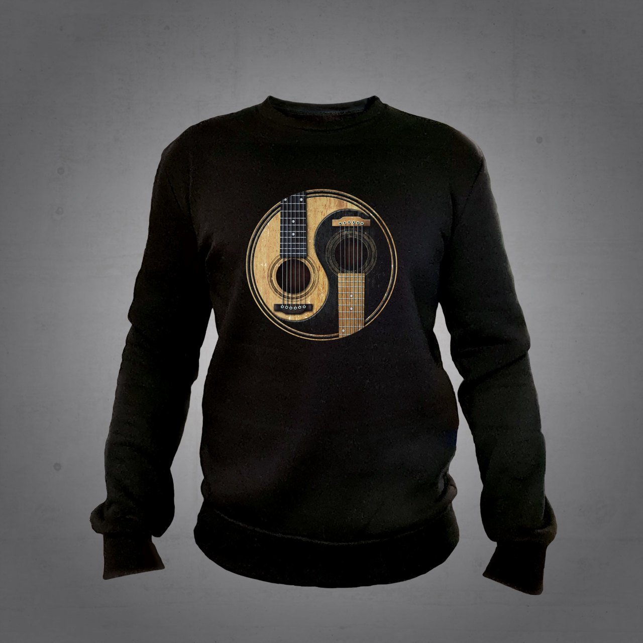 Gitar Sweatshirt Siyah