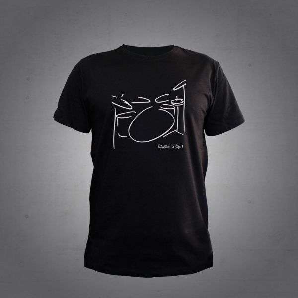 Herşey Nota Bateri Siyah Tshirt Unisex