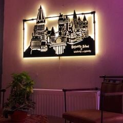 Hogwarts Dekoratif LED Işıklı Tablo