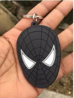 Örümcek Adam Siyah Spiderman Figür Çift Taraflı Anahtarlık Çanta süsü Aksesuar