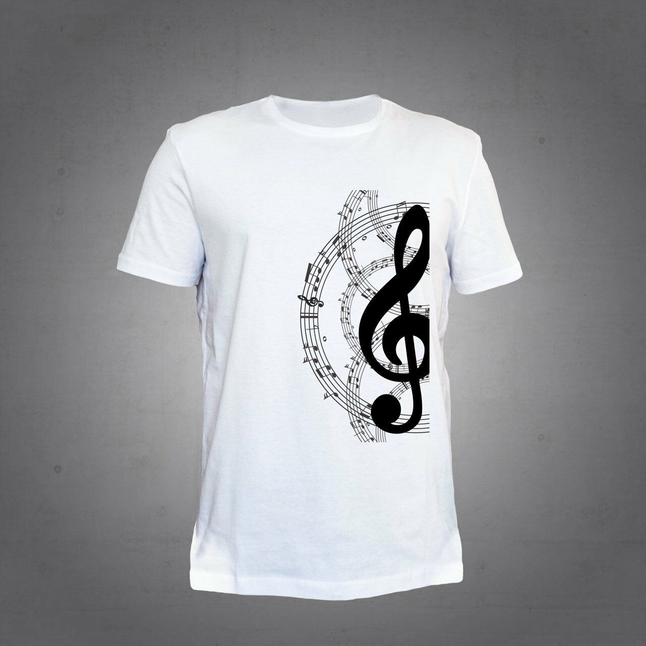 Herşey Nota Sol Anahtarı Nota Tshirt Unisex