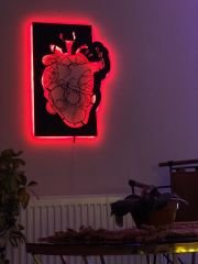 Dekoratif  Doktor Heart LED Işıklı Tablo