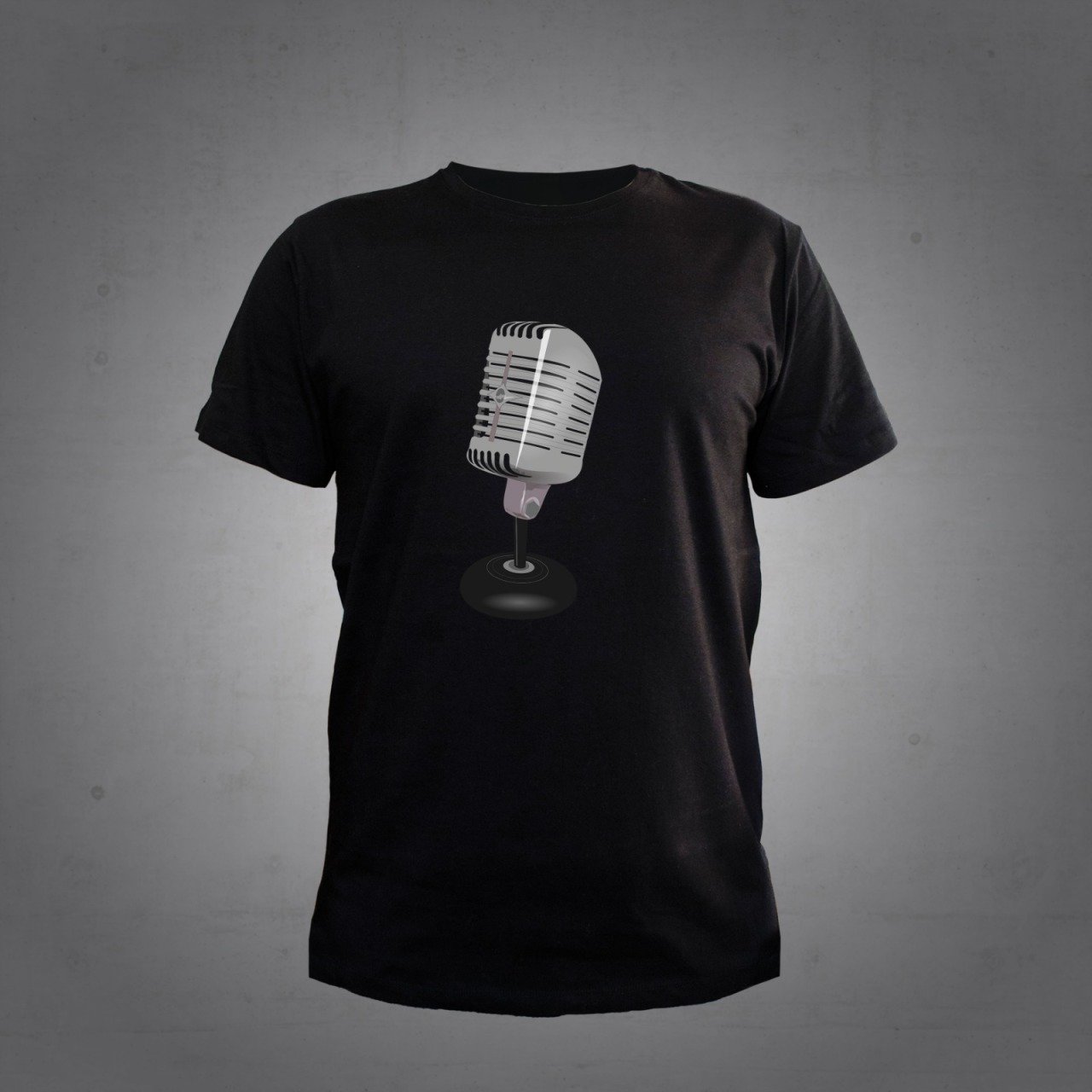 Mikrofon Siyah Tshirt