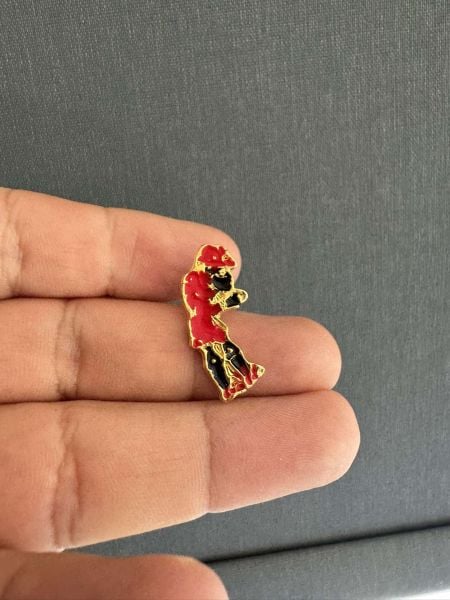 Karagöz Hacivat Mineli Rozet Kırmızı