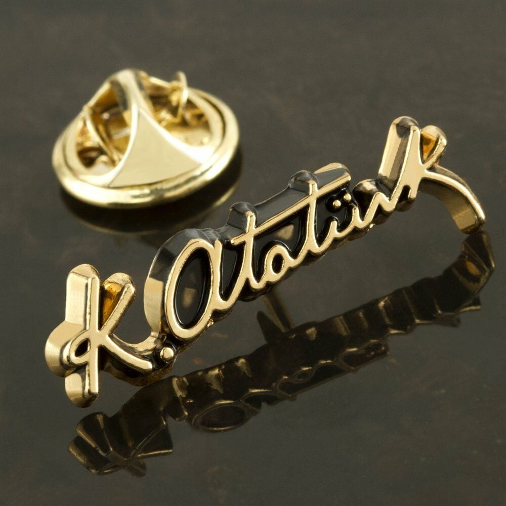 Atatürk İmzalı Yaka Rozet Gold 12 adet