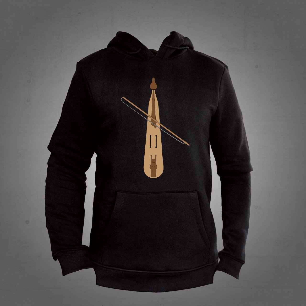 Kemençe Kapüşonlu Sweatshirt Siyah