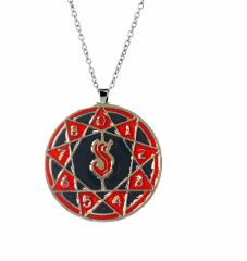 Metal Rock Grubu Slipknot Logo Kolye Alaşımlı Uzun Zincir Kırmızı Kolye