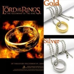 Lord Of The Rings Sırlar Yüzüğü Yüzüklerin Efendisi Yüzük Hobbit Güç Yüzüğü Gümüş Kolye