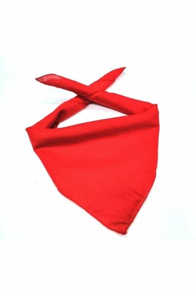 Kırmızı Düz Fular - Bandana - 23 Nisan, 29 Ekim, 30 Ağustos, 19 Mayıs