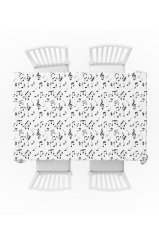 Dağınık Beyaz Desen Masa Örtüsü 120x140cm