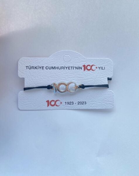 100. Yıl Asansör ipli Bileklik Gümüş 1 adet