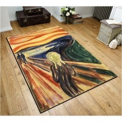 Edvard Munch The Scream Desenli Salon Halısı