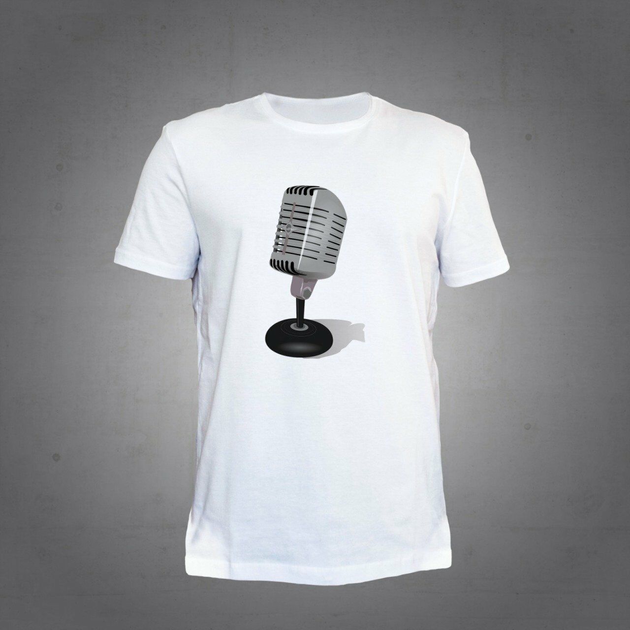 Herşey Nota Mikrofon Beyaz Tshirt