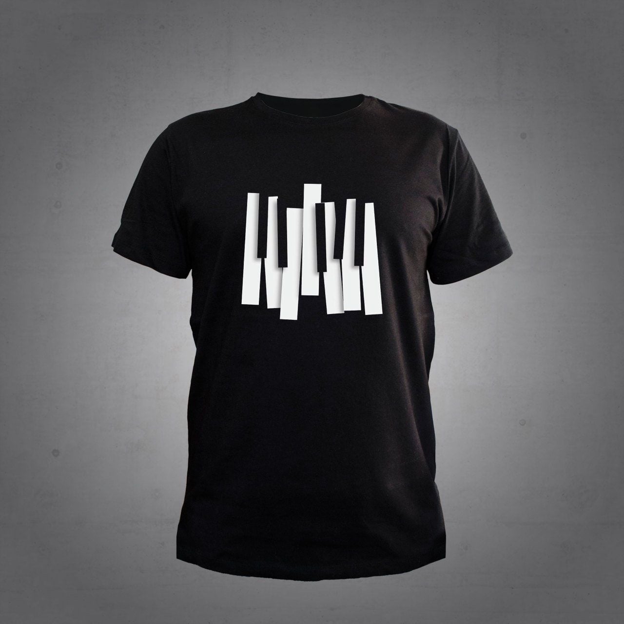 Herşey Nota Piyano Siyah Tshirt