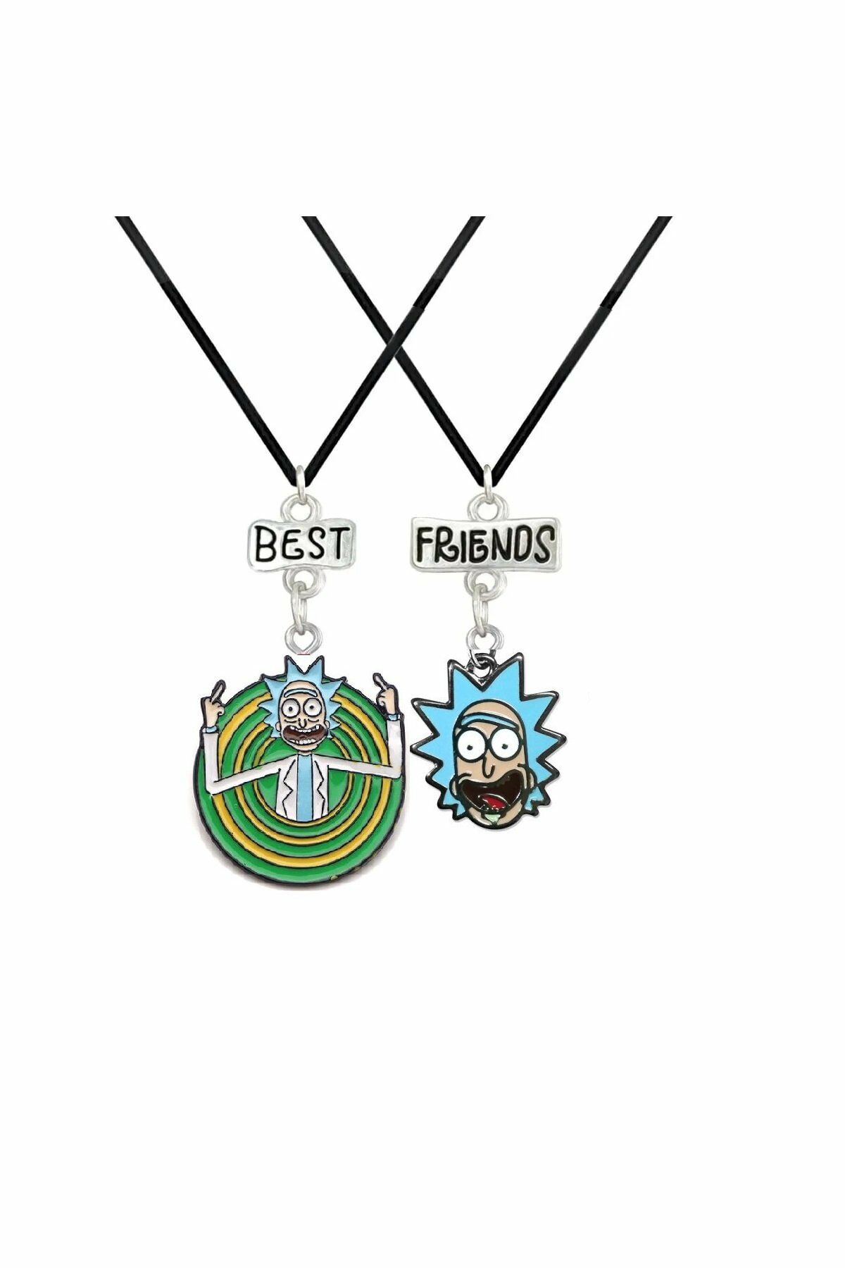 Best Friensd Rick And Morty Çift ikili bbf Kolye
