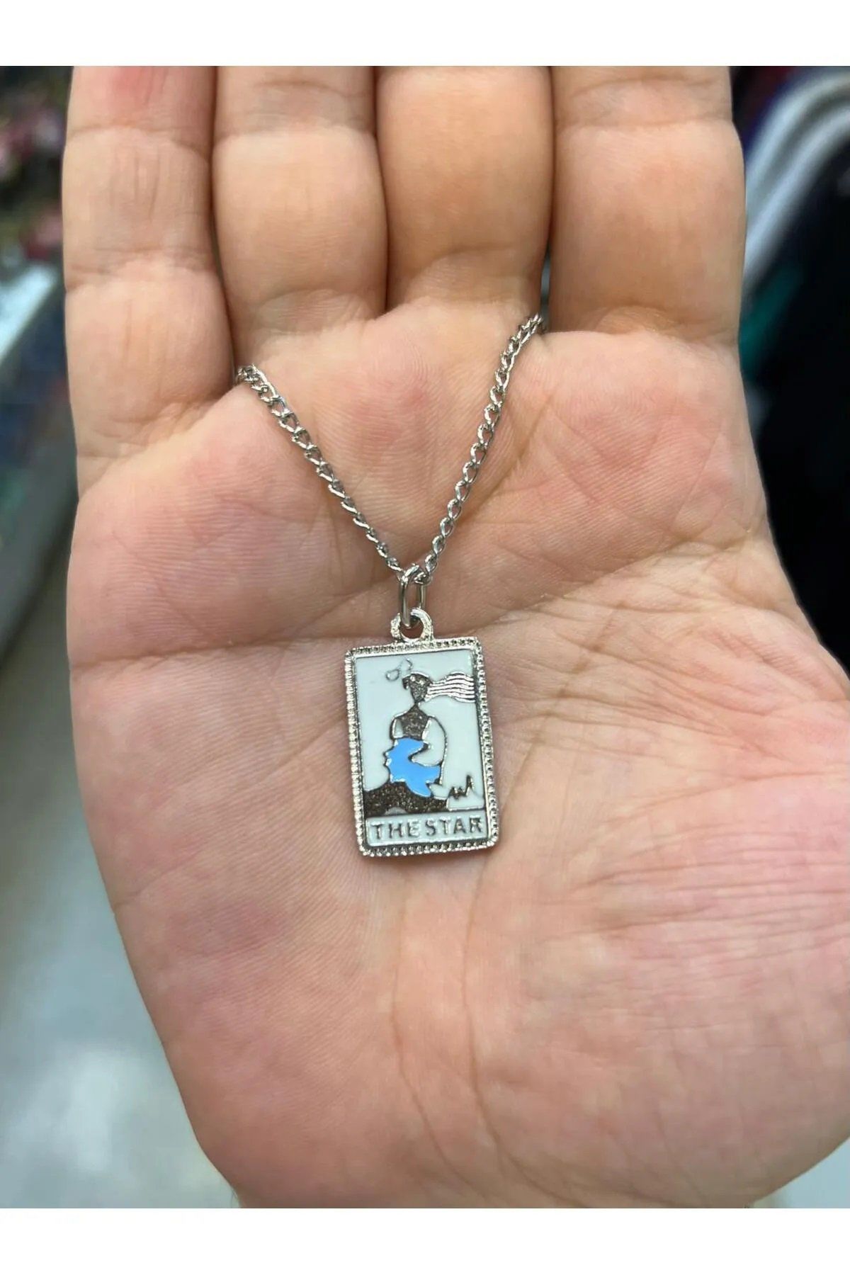 The Star tarot kartı Unisex Kolye