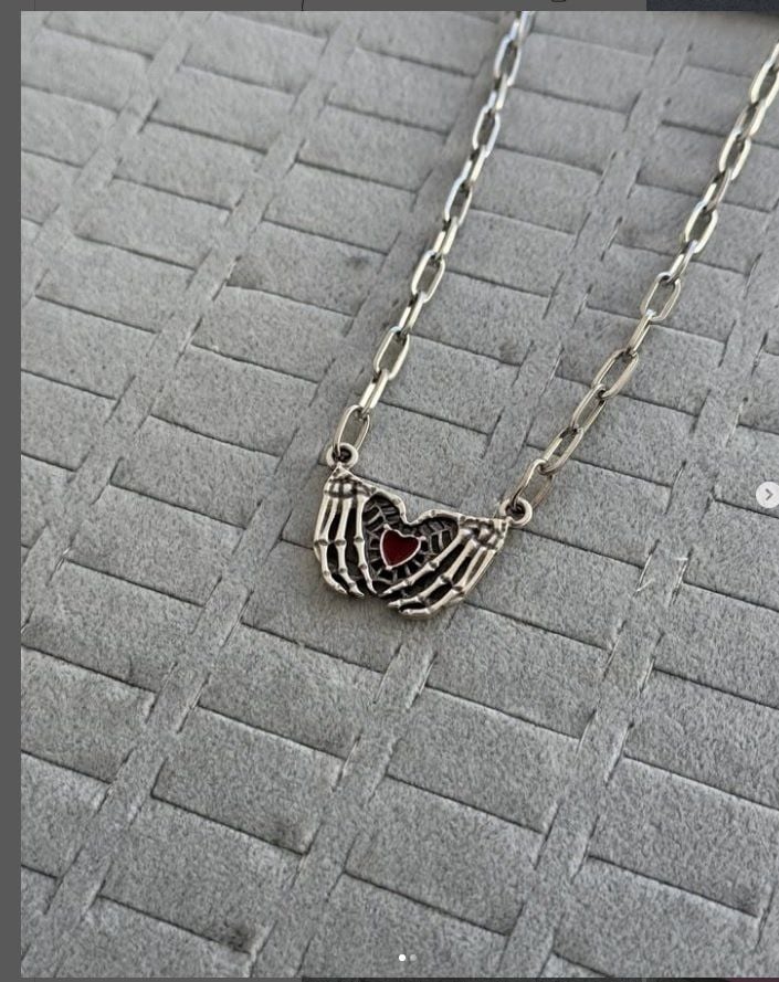 Gotik Kalp Pençe Kadın Hediyee Kolye