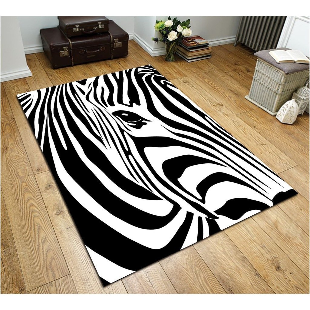 Zebra Desenli Salon Halısı