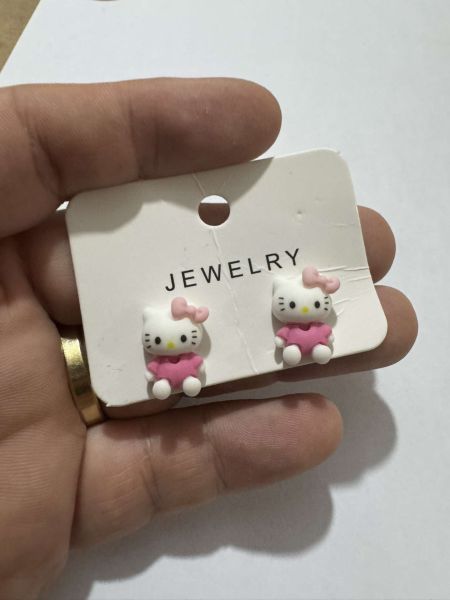 Hello Kitty Çocuk Pembe Küpe