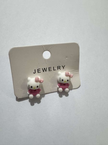 Hello Kitty Çocuk Pembe Küpe