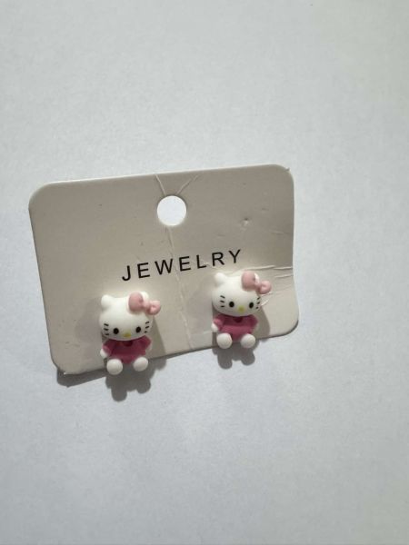 Hello Kitty Çocuk Pembe Küpe