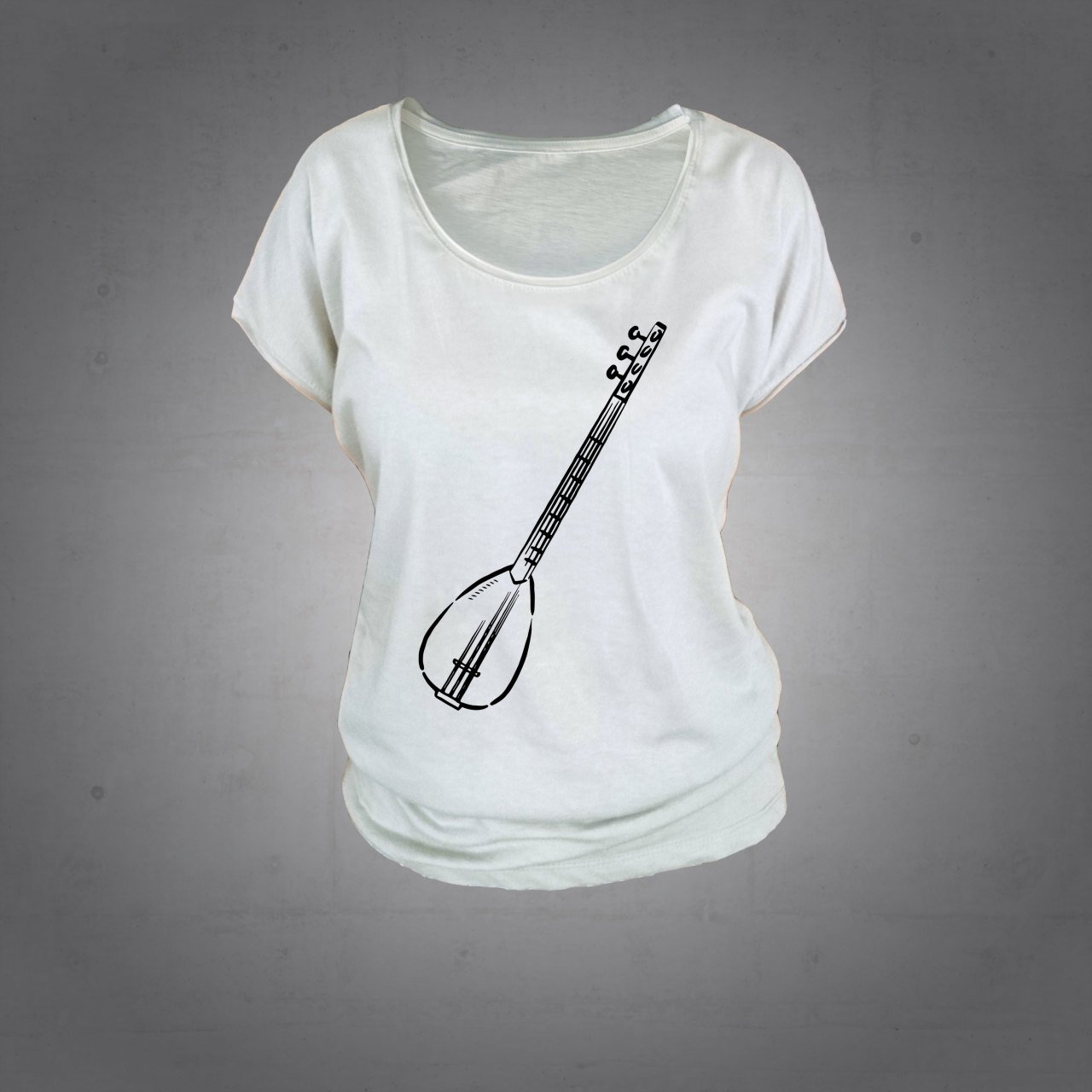 Bağlama Saz Tshirt Kadın L