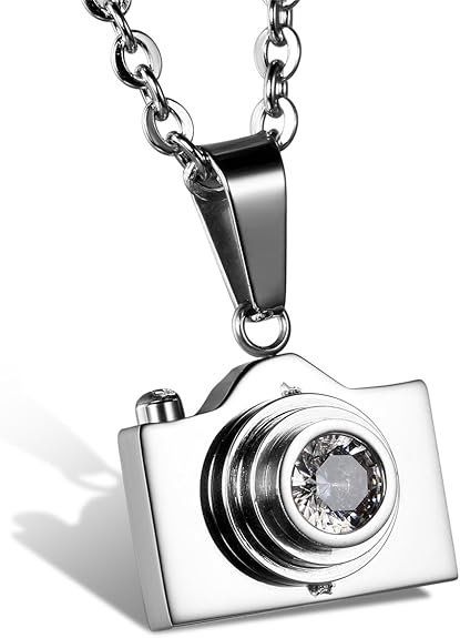 Paslanmaz Çelik Kamera Kolye Takı Kadınlar Kararmaz Garantili