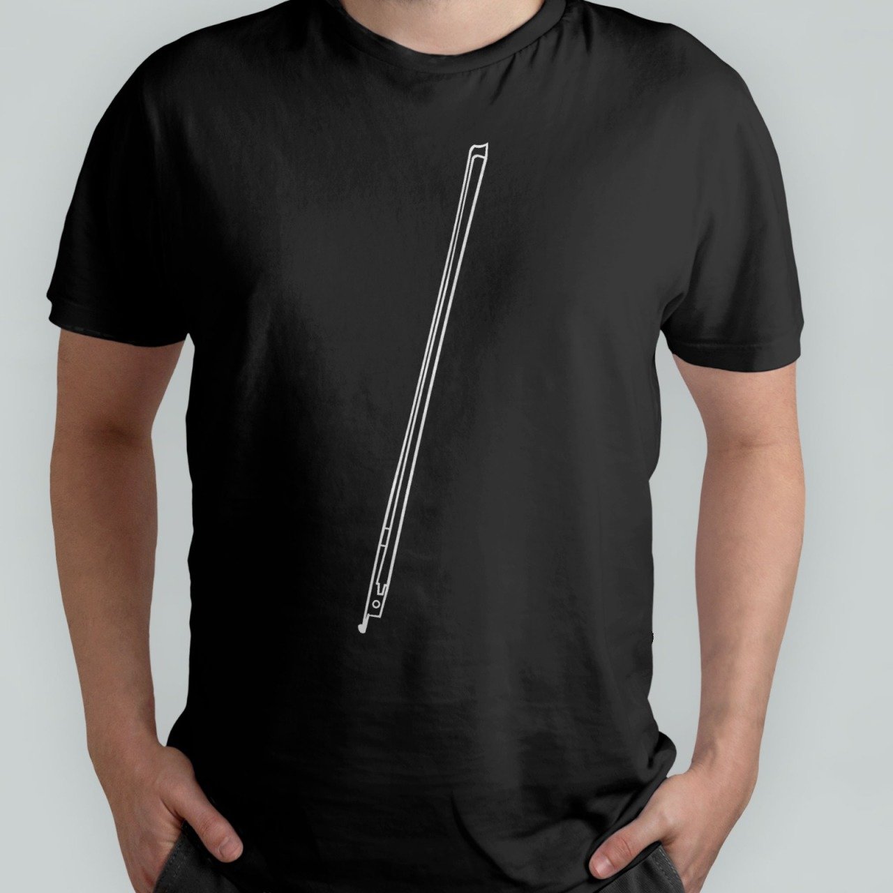 Keman Yayı Siyah Tshirt Unisex