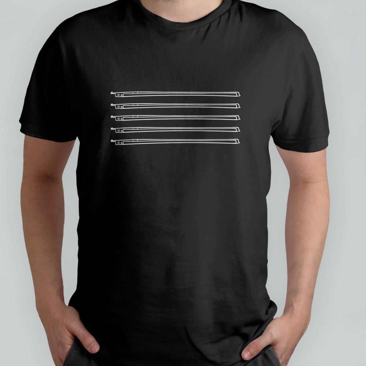 Keman Yayı 5li Siyah Tshirt Unisex
