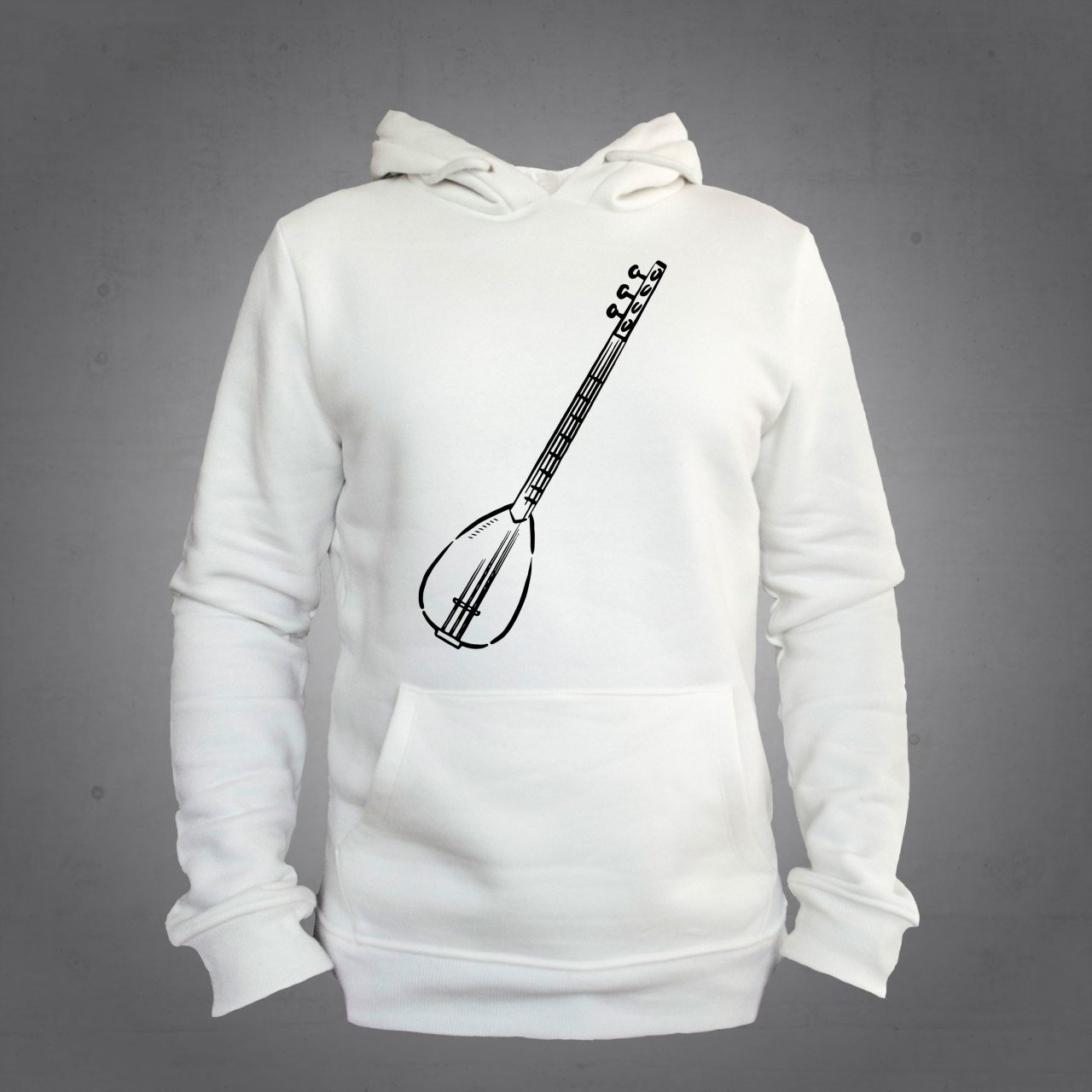Bağlama Saz Kapüşonlu Sweatshirt Hoodie