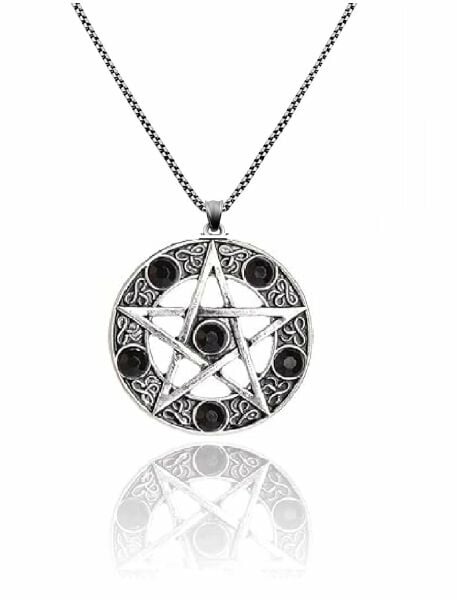 Paslanmaz Çelik Pentagram Viking Gotik Kolye