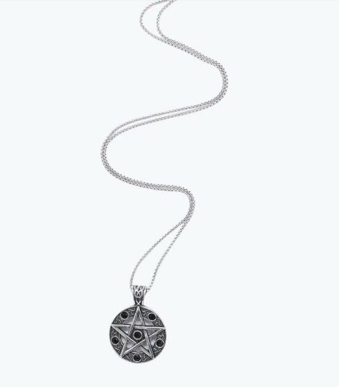 Paslanmaz Çelik Pentagram Viking Gotik Kolye