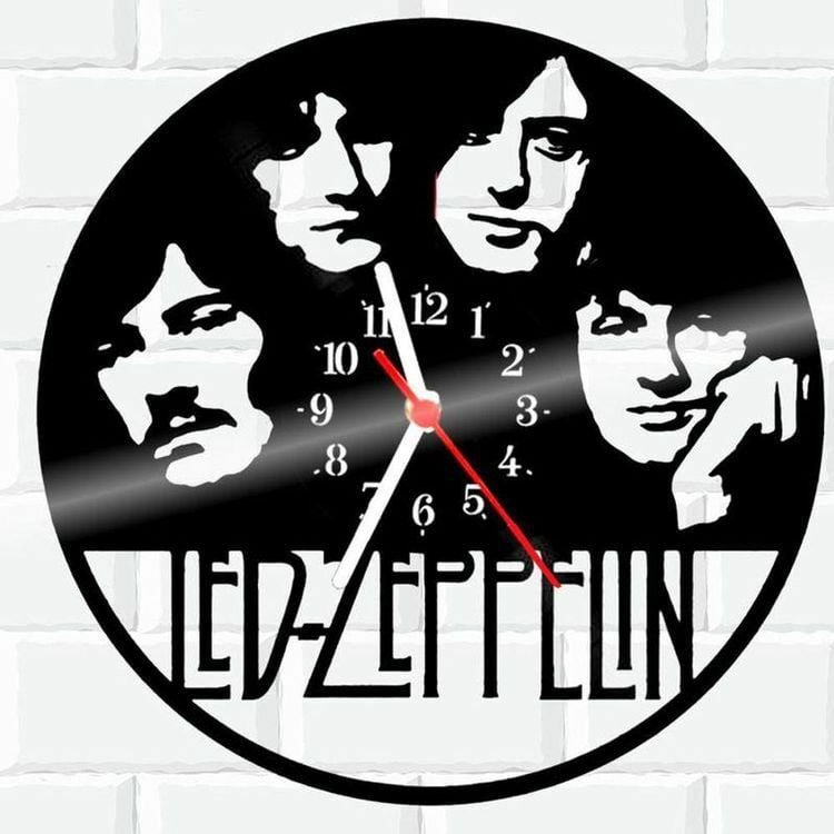 Led Zepplin Grubu Ahşap Duvar saati