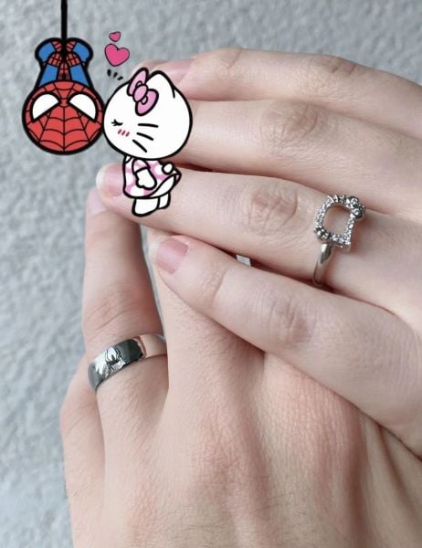Hello Kitty Spiderman Ayarlanabilir Çift Yüzük