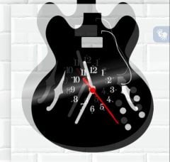 Gitar Ahşap Duvar Saati