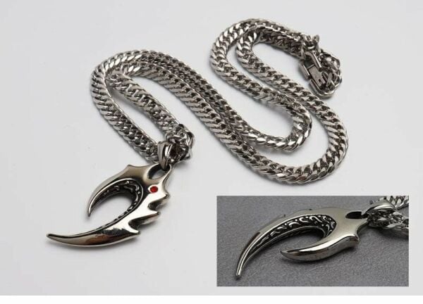 Rhinestone Tribal Alev Paslanmaz Çelik Kolye Zincir 316L