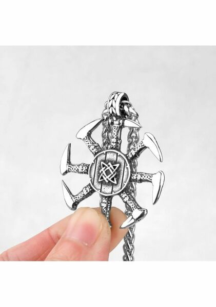 İskandinav 316l Viking Paslanmaz Çelik Rüzgar Dişlisi Kolye Erkek Sokak Kaya Takı Aksesuar