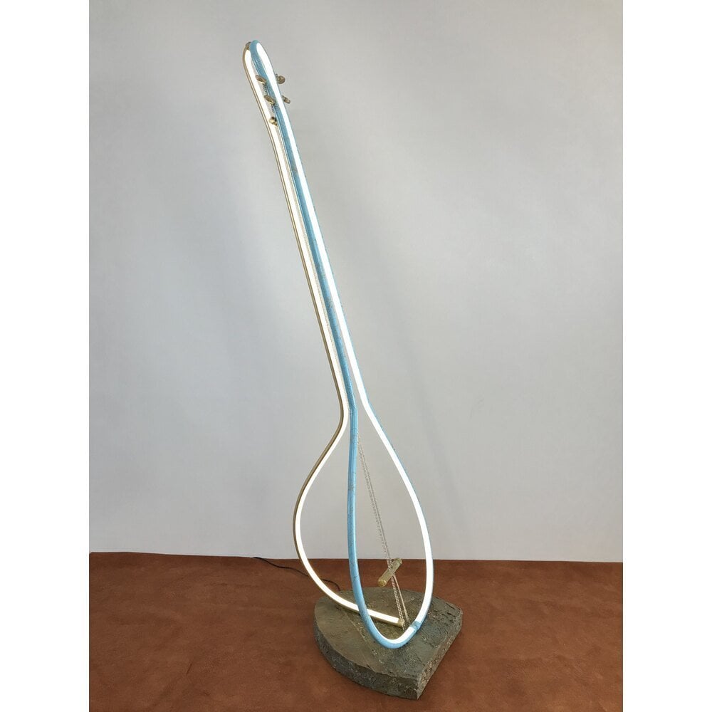 Saz Bağlama Aydınlatma Lambader Turkuaz  150cm x 50cm