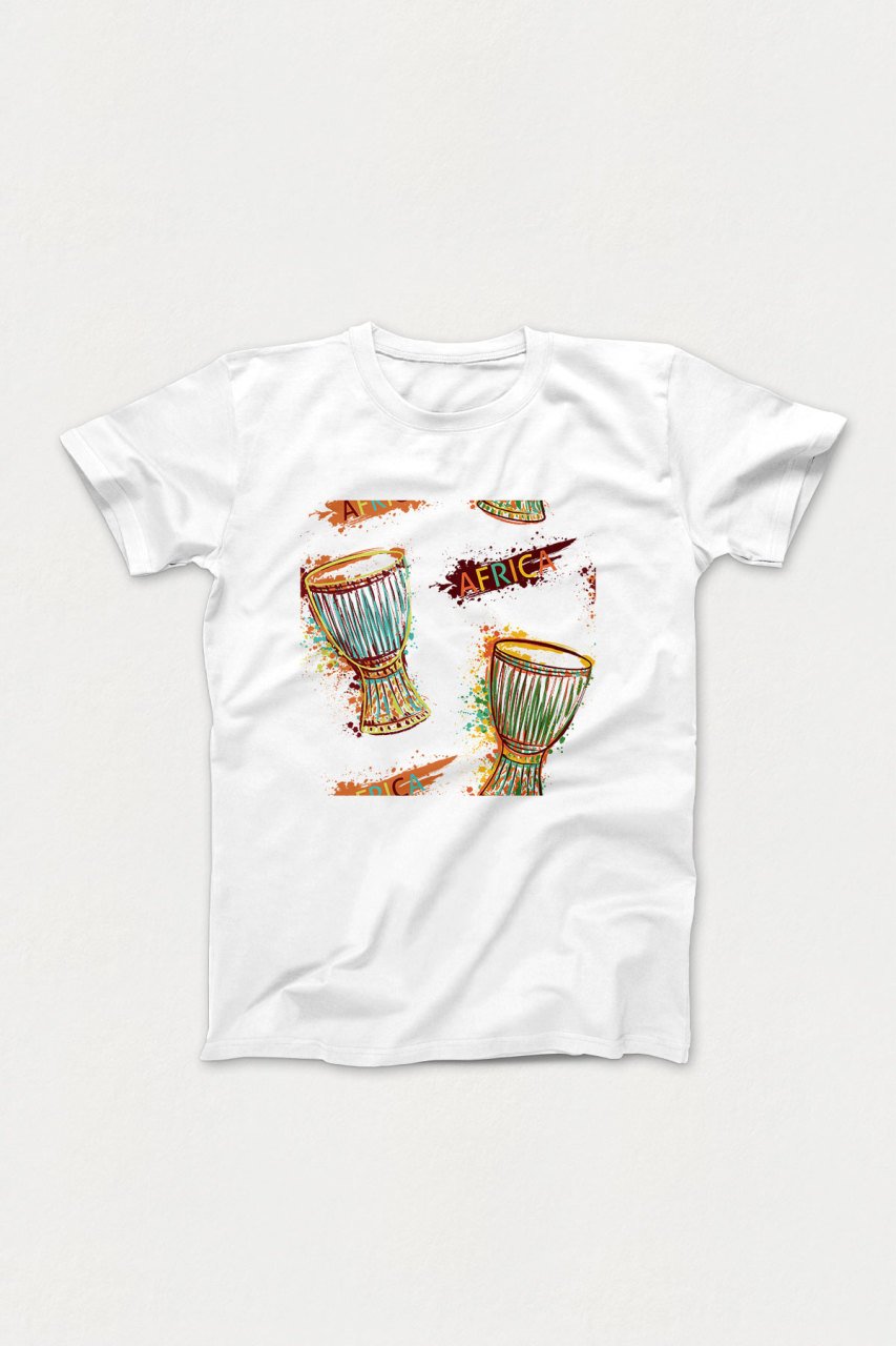 Afrika Beyaz Tshirt L
