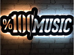 %100 MUSIC Duvar Dekoru