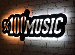 %100 MUSIC Duvar Dekoru