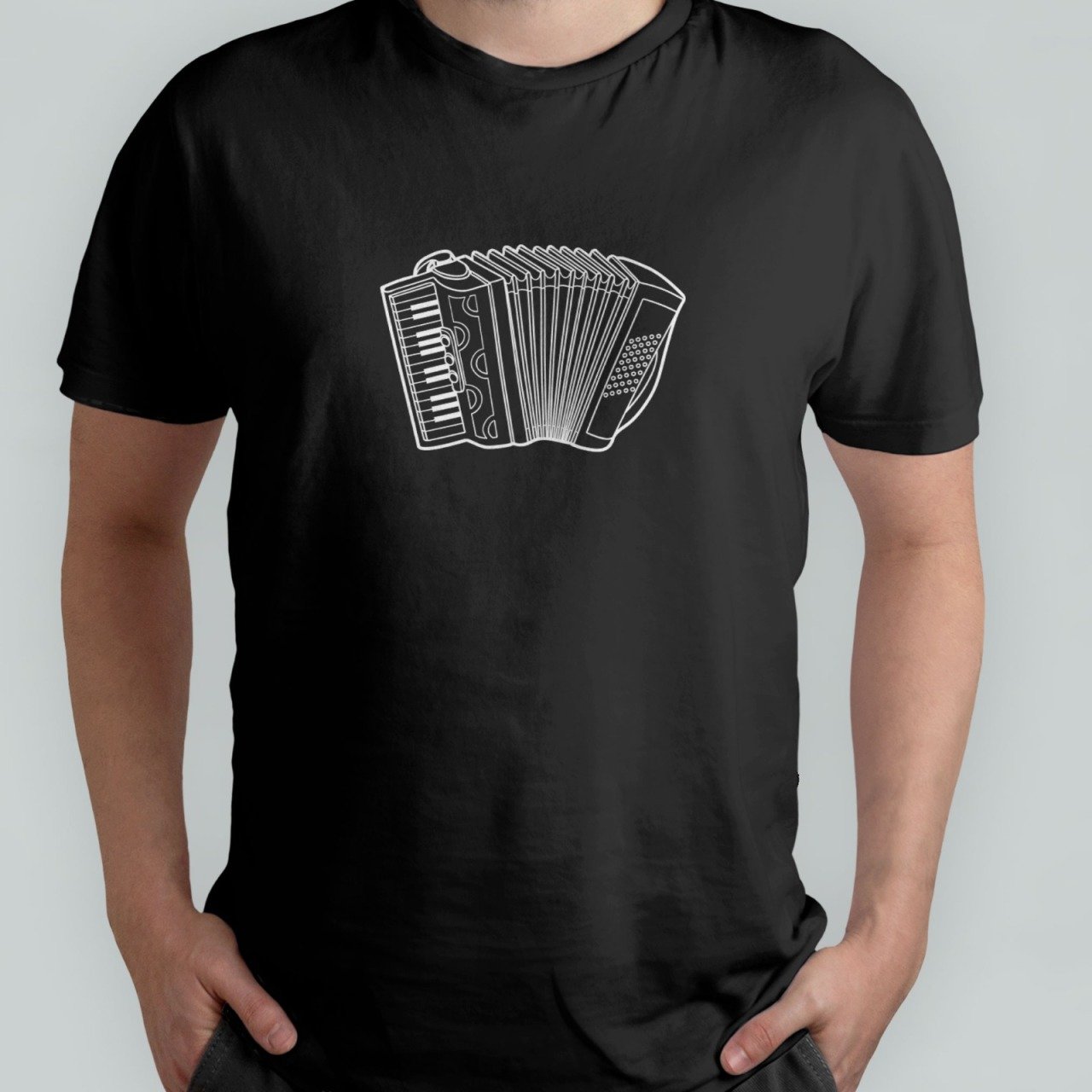 Akordeon Siyah Tshirt Unisex L