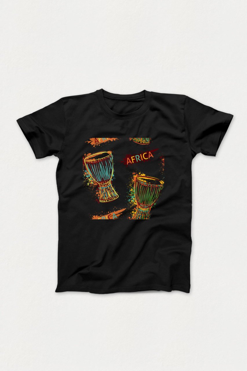 Afrika Siyah Tshirt