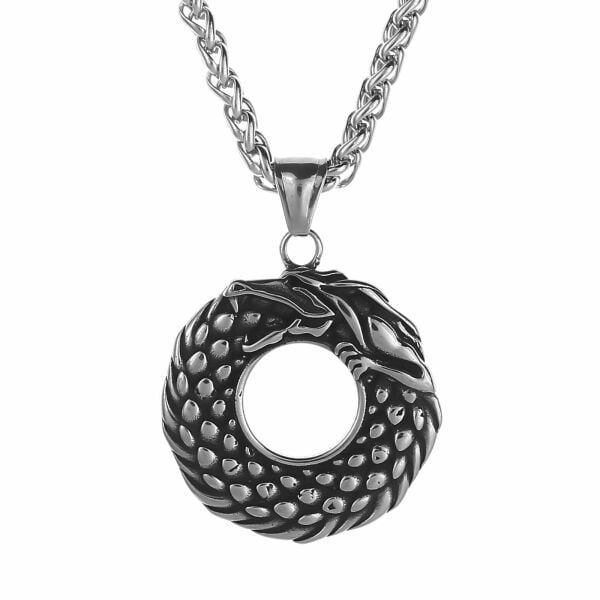 İskandinav Ejderha Dragon Paslanmaz Çelik Kolye