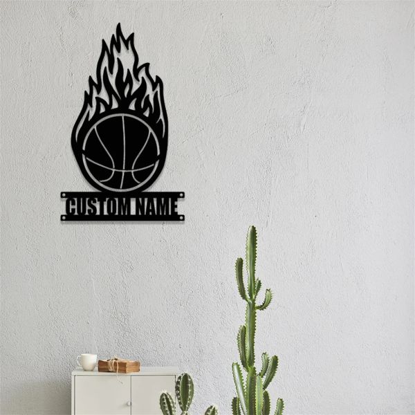 Basketbol  Basketçi Topu Hediye Ahşap Duvar Dekoru