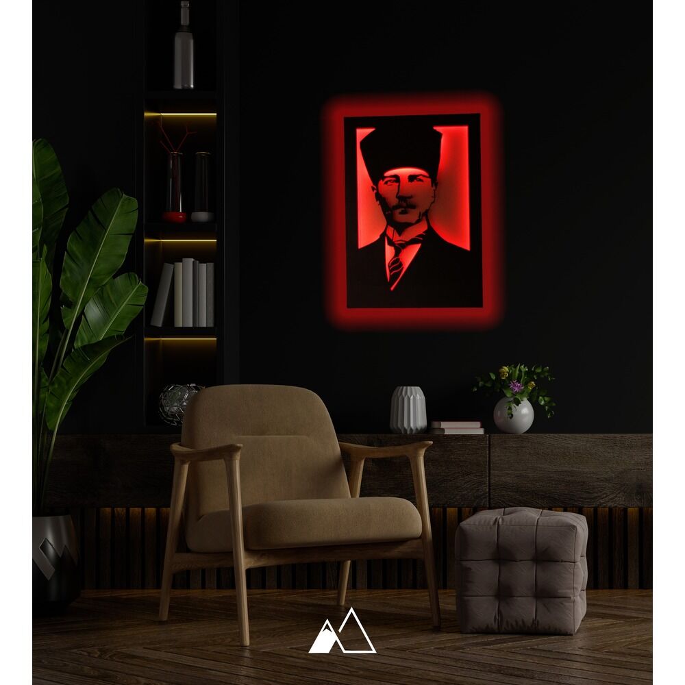 Atatürk Dekoratif  Set LED Işıklı Tablo