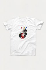 Müzik Beyaz Tshirt