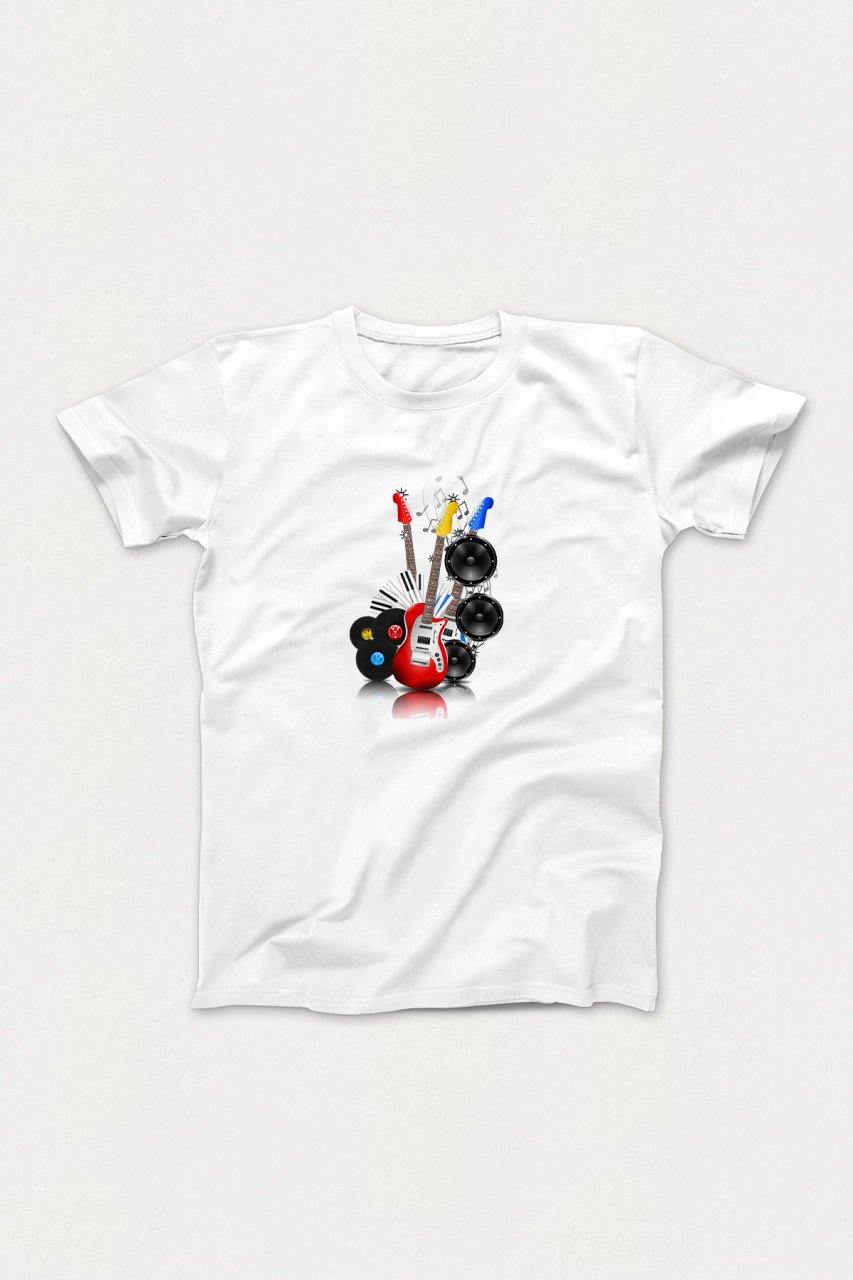 Müzik Beyaz Tshirt L